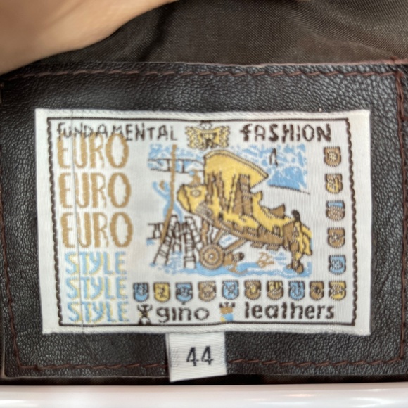 Vintage Fundamental Fashion Gino Leather Vest Euro Style Brown Men's Size 44 - Picture 6 of 13